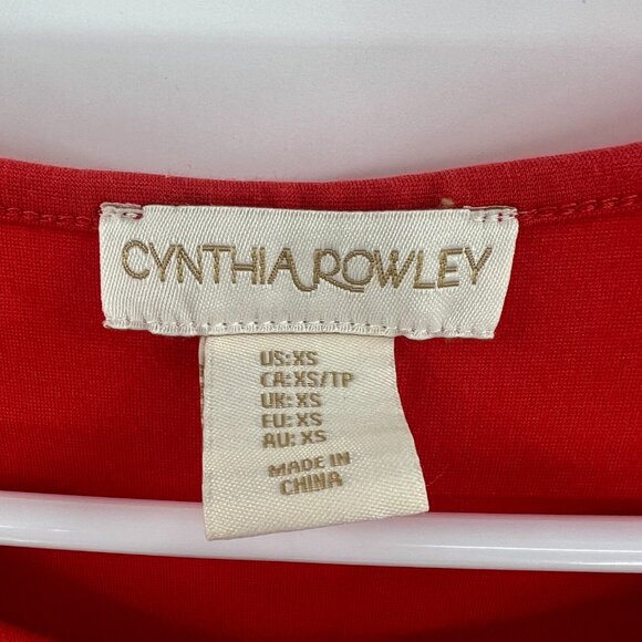 Cynthia Rowley Red Jersey Tiered Mini Dress Women's Size XS - Picture 4 of 6
